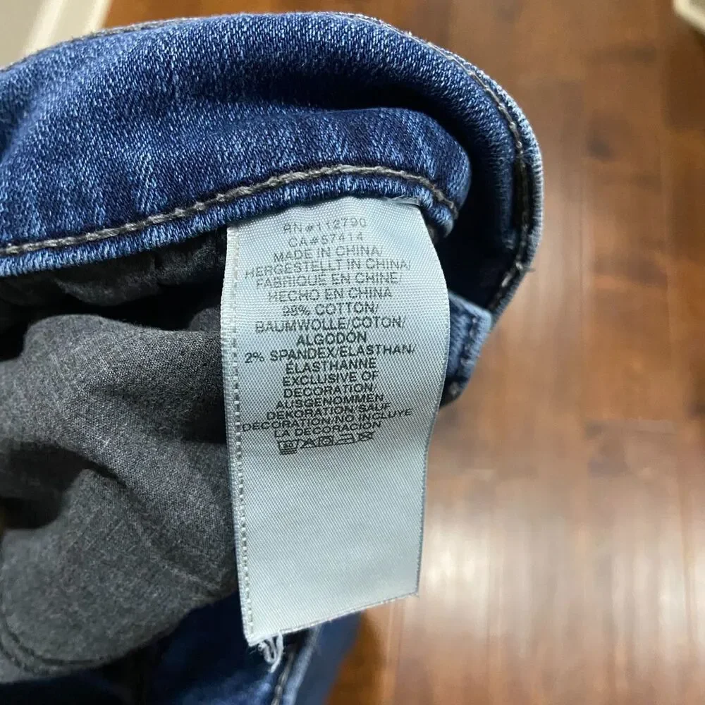True Religion Relaxed Straight Flap Pocket Denim Blue Jeans Men's Size 34W x 34L